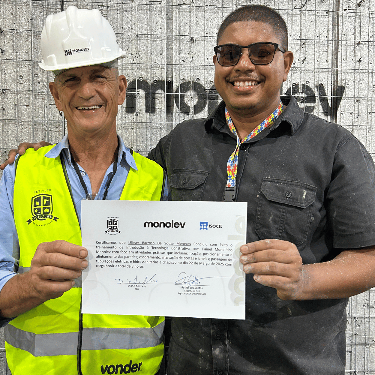 Aluno certificado MONOLEV